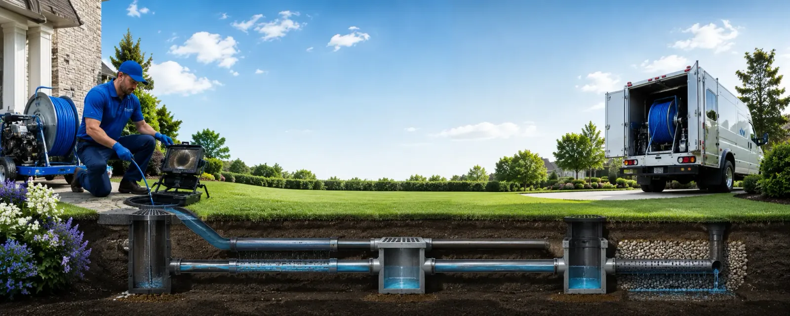 Outdoor drain cleaning information for Baldwin, IL